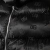 Dolce & Gabbana Black Padded Puffer Hooded Full Zip Cropped Jacket