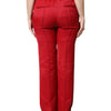 Dolce & Gabbana Red Viscose Straight Fit Pants