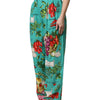 Dolce & Gabbana Green Silk Printed Straight Pants