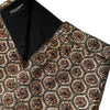 Dolce & Gabbana Brown Polyester Brocade A-line Mini Skirt