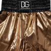 Dolce & Gabbana Metallic Gold High Waist Women Hotpants Short