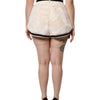 Dolce & Gabbana White Faux Fur High Waisted Hot Pants Short