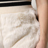 Dolce & Gabbana White Faux Fur High Waisted Hot Pants Short