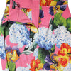 Dolce & Gabbana Multicolor Floral Print High Waist Midi Skirt