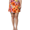 Dolce & Gabbana Multicolor Floral High Waist Mini Skirt