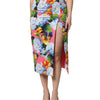 Dolce & Gabbana Multicolor Floral High Waist Midi Skirt