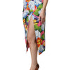 Dolce & Gabbana Multicolor Floral High Waist Midi Skirt