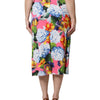 Dolce & Gabbana Multicolor Floral High Waist Midi Skirt