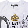 Dolce & Gabbana White Short-Sleeved Printed Jersey T-shirt