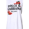 Dolce & Gabbana White Floral Printed Cotton Sleeveless T-shirt