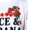 Dolce & Gabbana White Floral Printed Cotton Sleeveless T-shirt