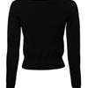 Dolce & Gabbana Black Square Neckline Long Sleeves Sweater