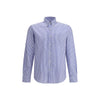 Deperlu Blue Cotton Pattern Shirt