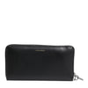 Dolce & Gabbana Black Blue Exotic Leather Embossed Continental Wallet