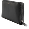 Dolce & Gabbana Black Blue Exotic Leather Embossed Continental Wallet