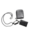 Dolce & Gabbana Black Leather Lanyard Zip Around Card Holder Wallet