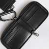 Dolce & Gabbana Black Leather Lanyard Zip Around Card Holder Wallet