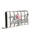 Dolce & Gabbana White Leather DG Crown Royals Continental Zip Around Wallet