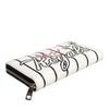 Dolce & Gabbana White Leather DG Crown Royals Continental Zip Around Wallet