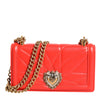 Dolce &amp; Gabbana – Devotion – Umhängetasche mit Telefonhülle aus gestepptem Leder in Rot