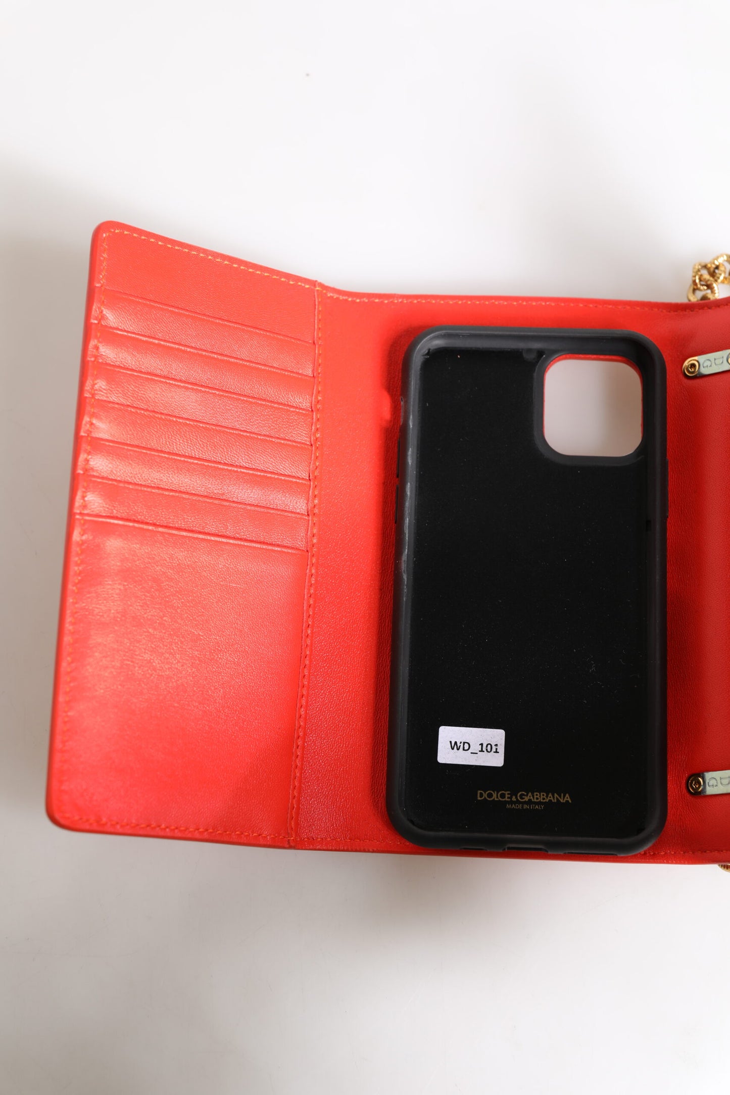 Dolce &amp; Gabbana – Devotion – Umhängetasche mit Telefonhülle aus gestepptem Leder in Rot