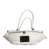 Dolce & Gabbana White Quilted Logo Plaque Belt Waist Fanny Pack Bag