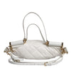 Dolce & Gabbana White Quilted Logo Plaque Belt Waist Fanny Pack Bag