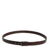 Dolce & Gabbana Brown Leather Silver Metal Buckle Belt