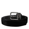 Dolce & Gabbana Black Leather Metal Buckle Classic Belt
