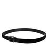 Dolce & Gabbana Black Leather Metal Buckle Classic Belt