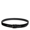 Dolce & Gabbana Black Leather Metal Buckle Classic Belt