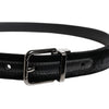 Dolce & Gabbana Black Leather Metal Buckle Classic Belt