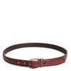 Dolce & Gabbana Burgundy Leather Metal Logo Buckle Belt