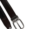 Dolce & Gabbana Black Brown Leather Classic Metal Buckle Belt