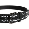 Dolce & Gabbana Black Leather Classic Metal Logo Buckle Belt