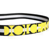 Dolce & Gabbana Black Yellow Logo Striped Metal Buckle Belt