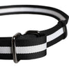 Dolce & Gabbana Black Yellow Logo Striped Metal Buckle Belt