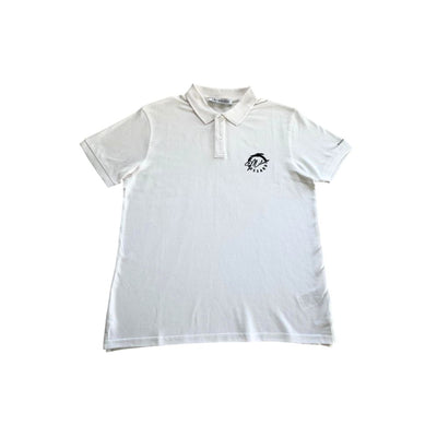 Trussardi Beachwear White Cotton Polo Shirt