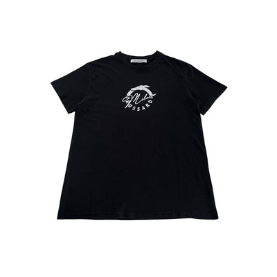 Trussardi Beachwear Black Cotton T-Shirt