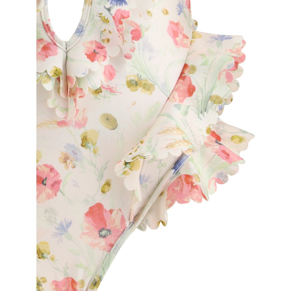 Zimmermann Mehrfarbiger Lycra-Einteiler-Badeanzug