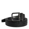 Dolce & Gabbana Black Calf Leather Classic Metal Buckle Belt