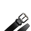 Dolce & Gabbana Black White Printed Metal Logo Buckle Belt