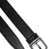 Dolce & Gabbana Black Calf Leather Classic Metal Buckle Belt