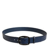 Dolce & Gabbana Blue Calf Leather Classic Metal Buckle Belt