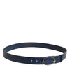 Dolce & Gabbana Blue Leather Classic Metal Logo Buckle Belt