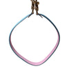 Dolce & Gabbana Pink Blue Leather Handle Bag Shoulder Strap