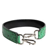 Dolce & Gabbana Black Green Exotic Leather Bag Shoulder Strap