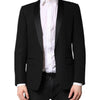 Dolce & Gabbana Black Single Breasted Men Coat MARTINI Blazer