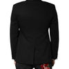 Dolce & Gabbana Black Single Breasted Men Coat MARTINI Blazer