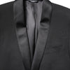 Dolce & Gabbana Black Single Breasted Men Coat MARTINI Blazer